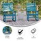Merrick Lane Fielder Set of 2 Contemporary Rocking Chairs, All-Weather HDPE Indoor/Outdoor Rockers